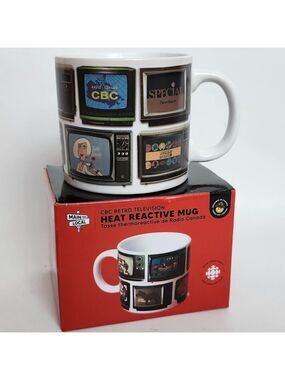 CBC Retro Television Mug Main and Local New in Box Heat Reactive BNIP